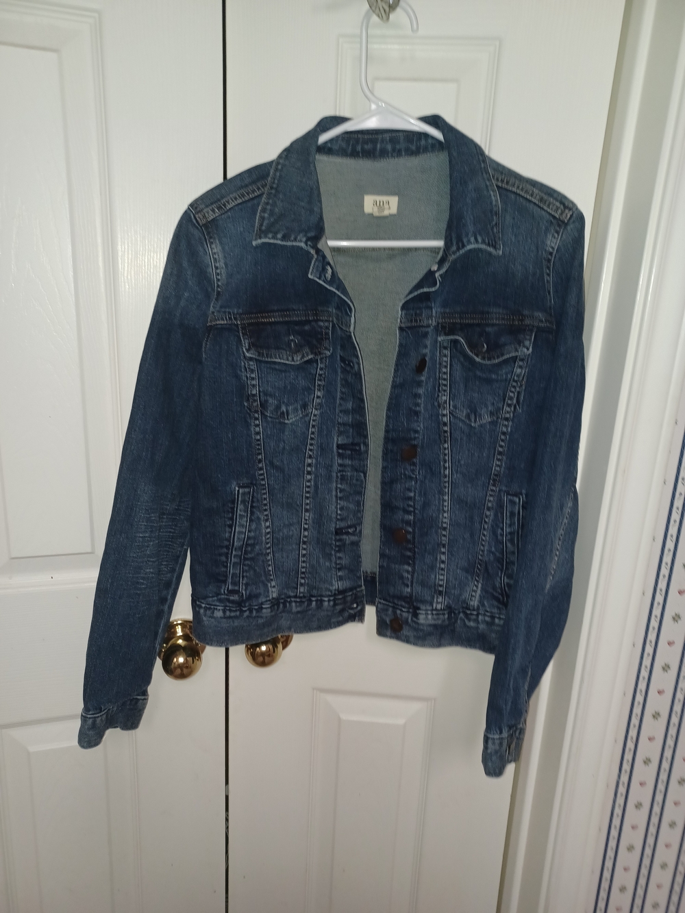 a.n.a Women's Dark Blue Denim Jacket